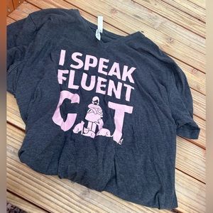 Catladybox merch I speak fluent cat womens size 2xl EUC